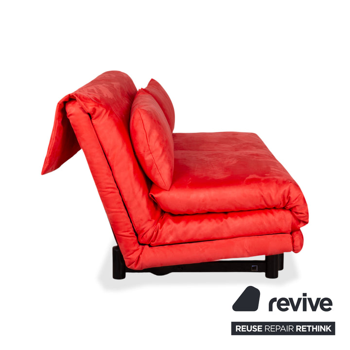 Ligne Roset Multy Tissu Rouge Trois Places Fonction Couchage Manuelle Canapé Convertible Revêtement Neuf DENVER 348