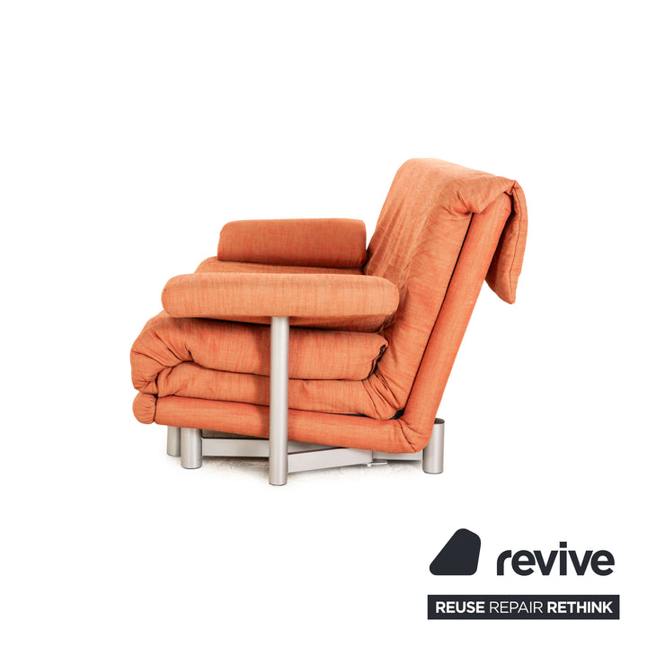 ligne roset Multy fabric three-seater orange incl. armrests manual function sleep function