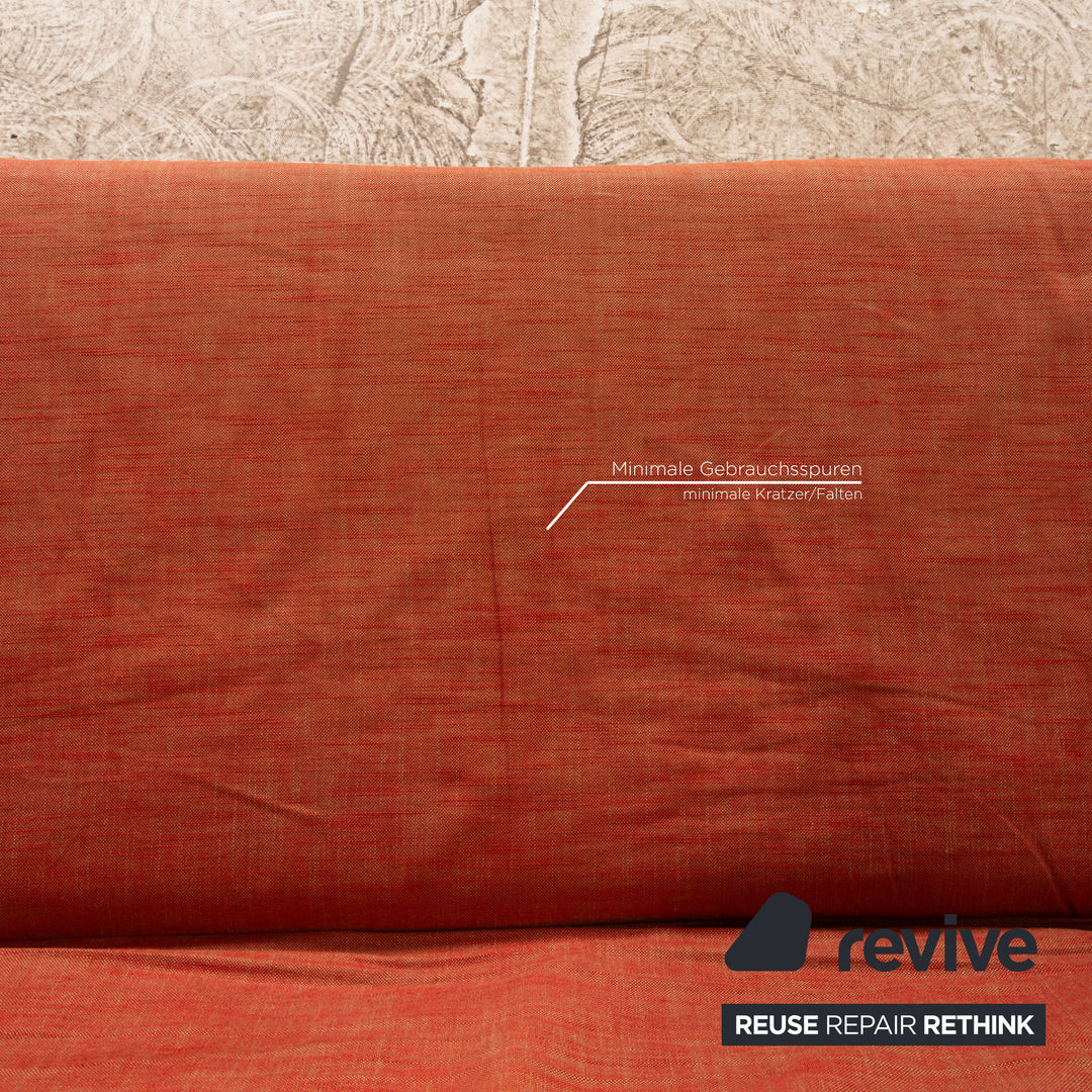 ligne roset Multy fabric three-seater orange incl. armrests manual function sleep function