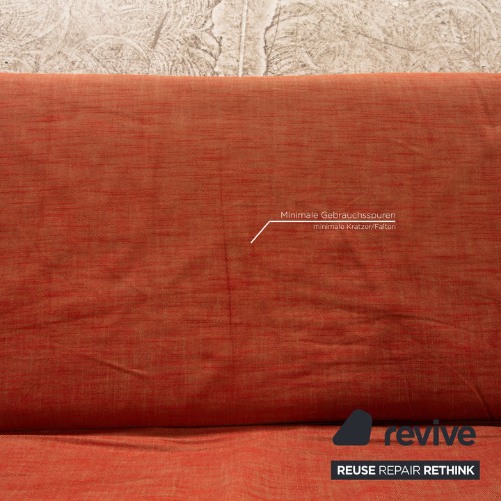 ligne roset Multy fabric three-seater orange incl. armrests manual function sleep function
