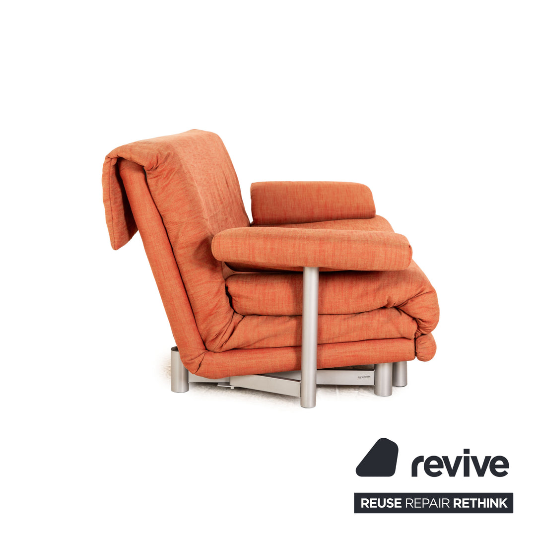 ligne roset Multy fabric three-seater orange incl. armrests manual function sleep function