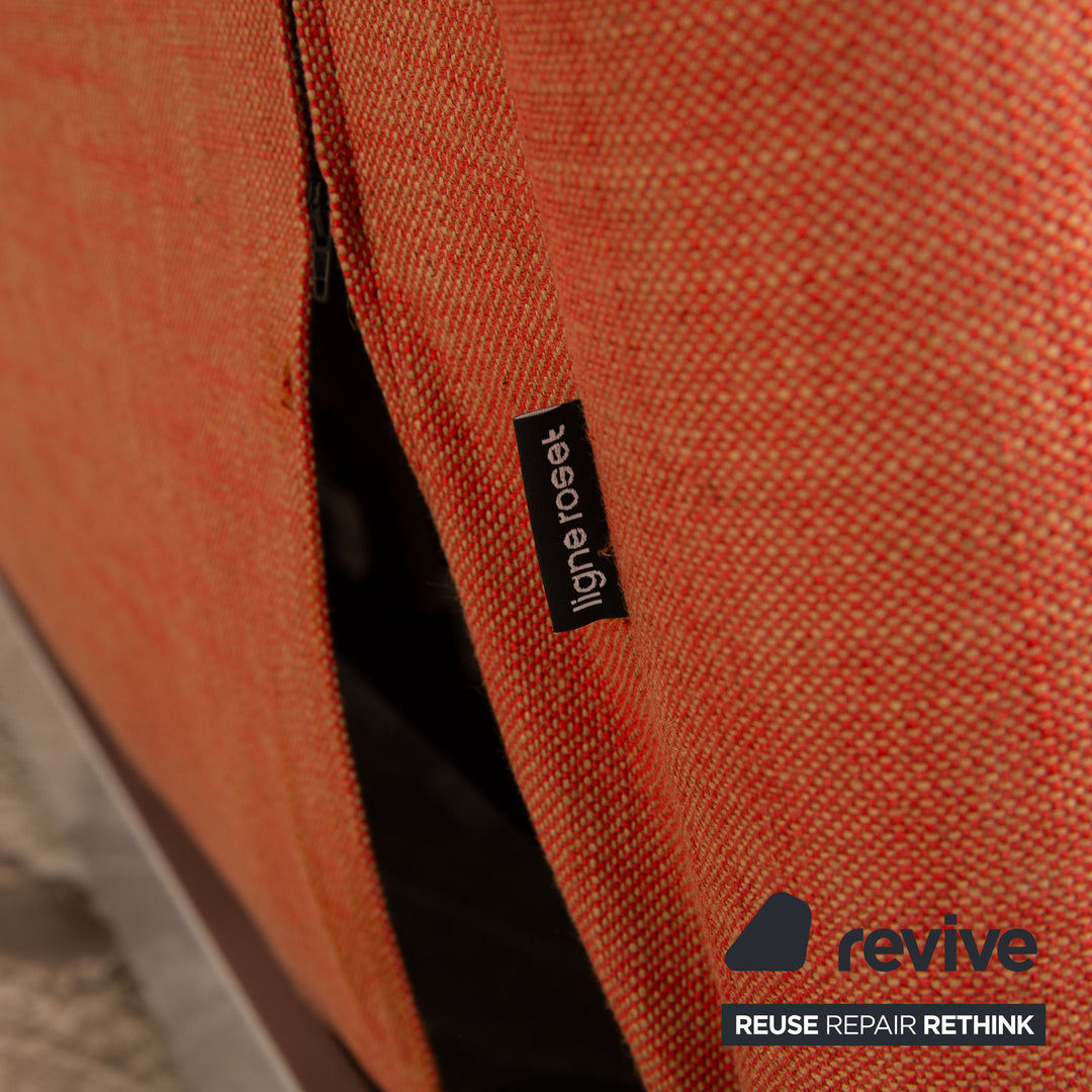 ligne roset Multy fabric three-seater orange incl. armrests manual function sleep function