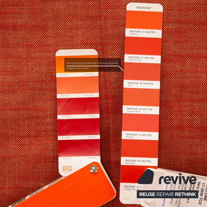 ligne roset Multy fabric three-seater orange incl. armrests manual function sleep function