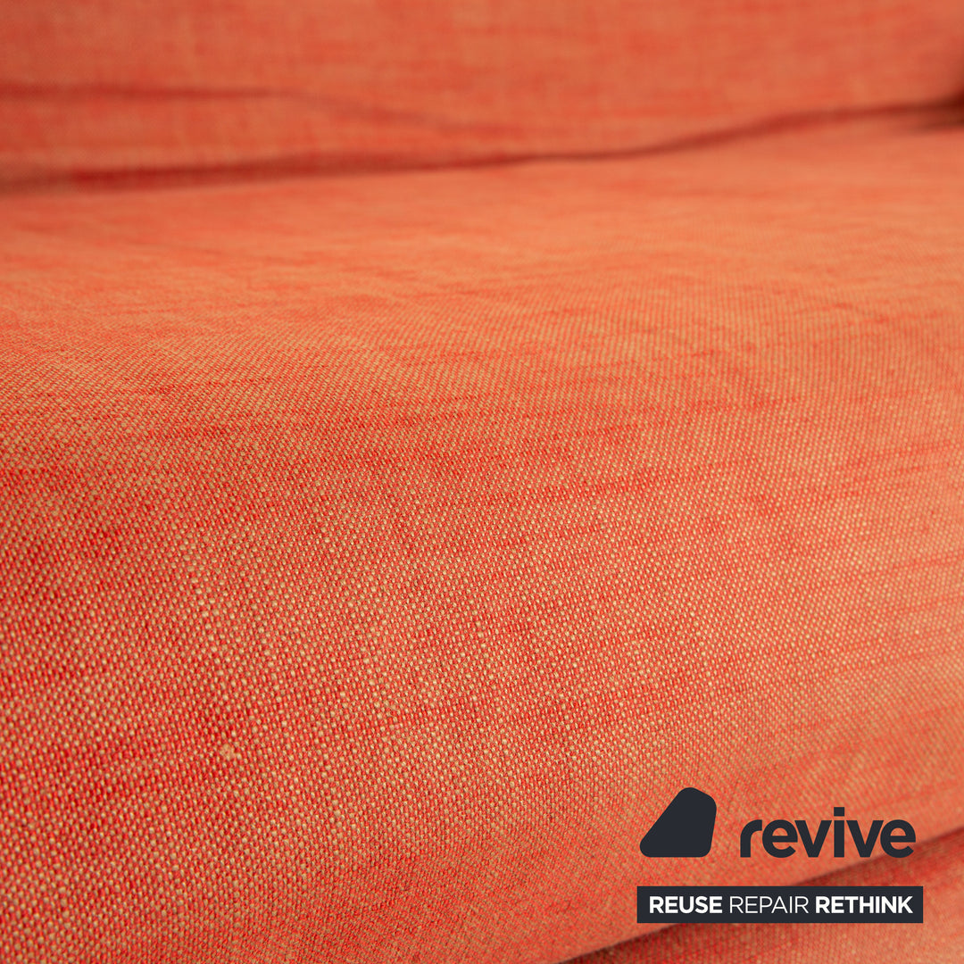 ligne roset Multy fabric three-seater orange incl. armrests manual function sleep function