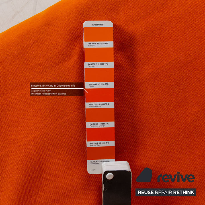 Ligne Roset Multy fabric three-seater orange manual function sofa bed