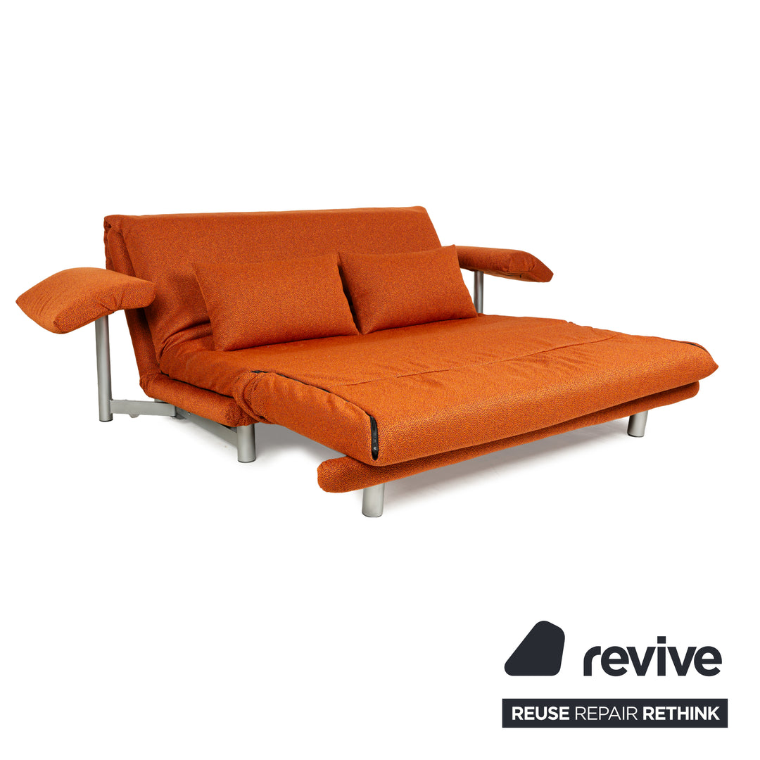 Ligne Roset Multy Stoff Dreisitzer Orange Schlaffunktion Neubezug