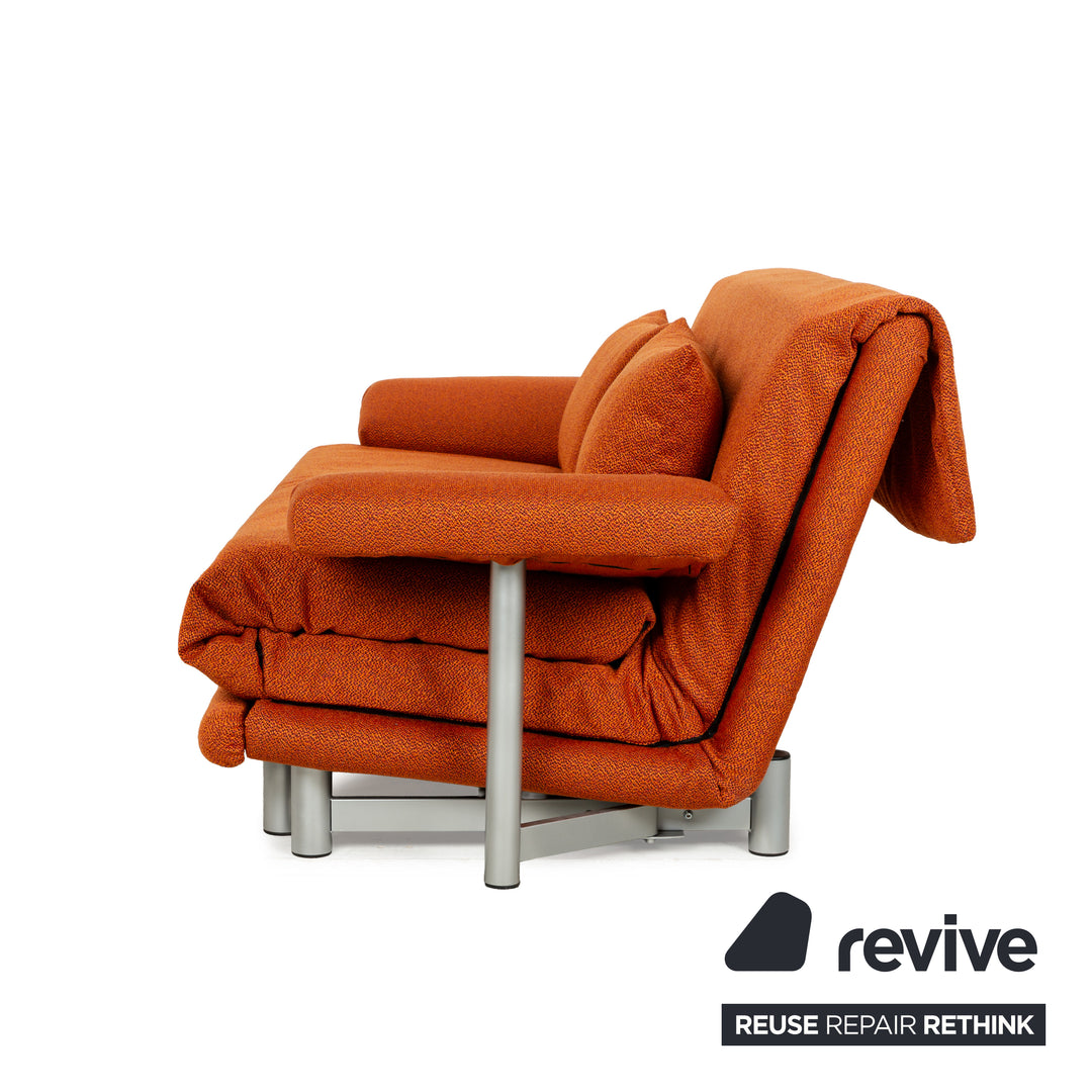 Ligne Roset Multy fabric three-seater orange sleeping function new cover
