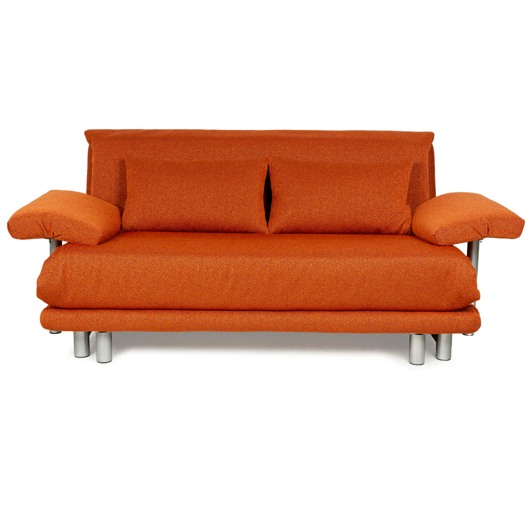 Ligne Roset Multy Stoff Dreisitzer Orange Schlaffunktion Neubezug