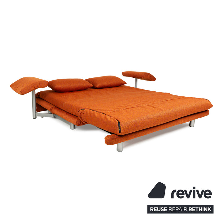 Ligne Roset Multy Stoff Dreisitzer Orange Schlaffunktion Neubezug