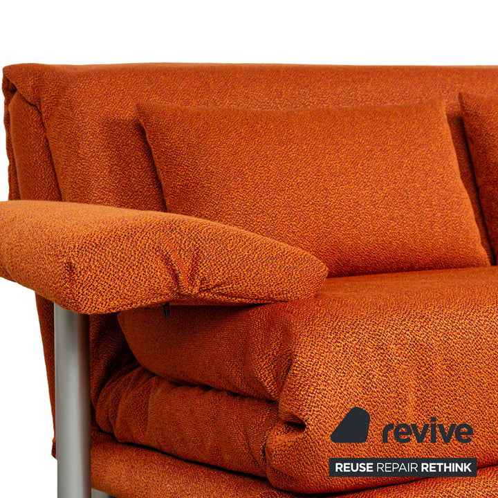 Ligne Roset Multy Stoff Dreisitzer Orange Schlaffunktion Neubezug