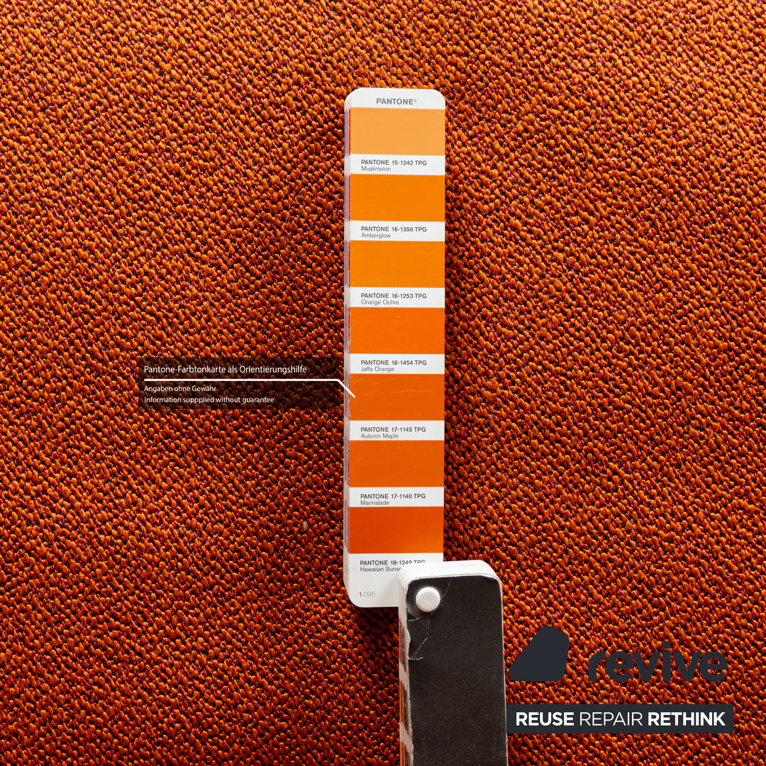 Ligne Roset Multy Stoff Dreisitzer Orange Schlaffunktion Neubezug