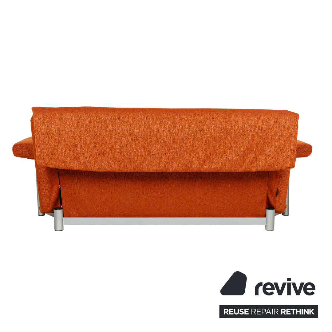 Ligne Roset Multy Stoff Dreisitzer Orange Schlaffunktion Neubezug