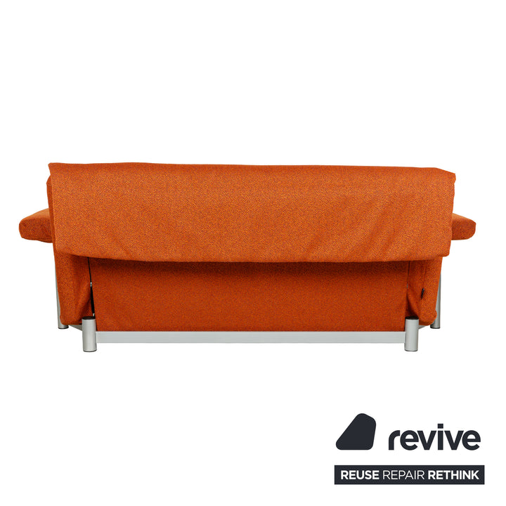 Ligne Roset Multy Stoff Dreisitzer Orange Schlaffunktion Neubezug