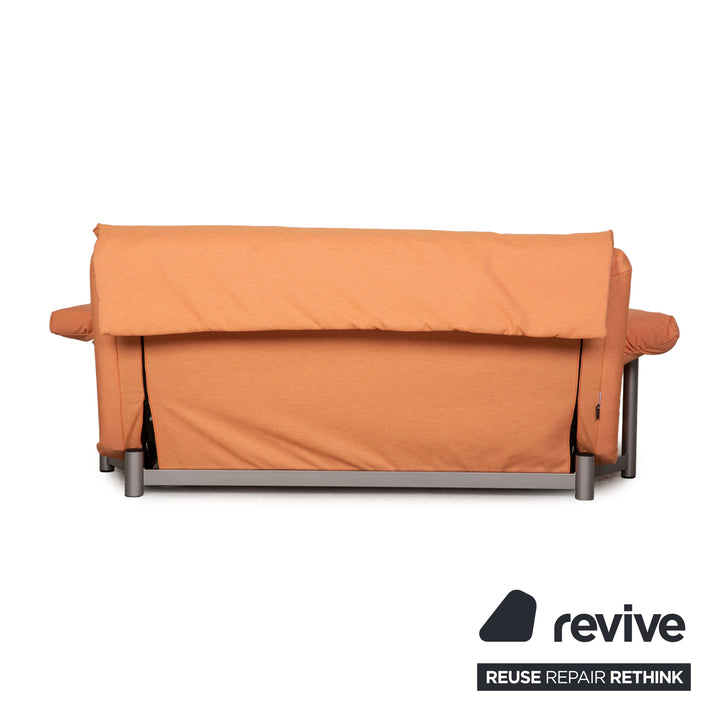 ligne roset Multy Stoff Dreisitzer Orange Sofa Couch Schlaffunktion Armlehnen Neubezug