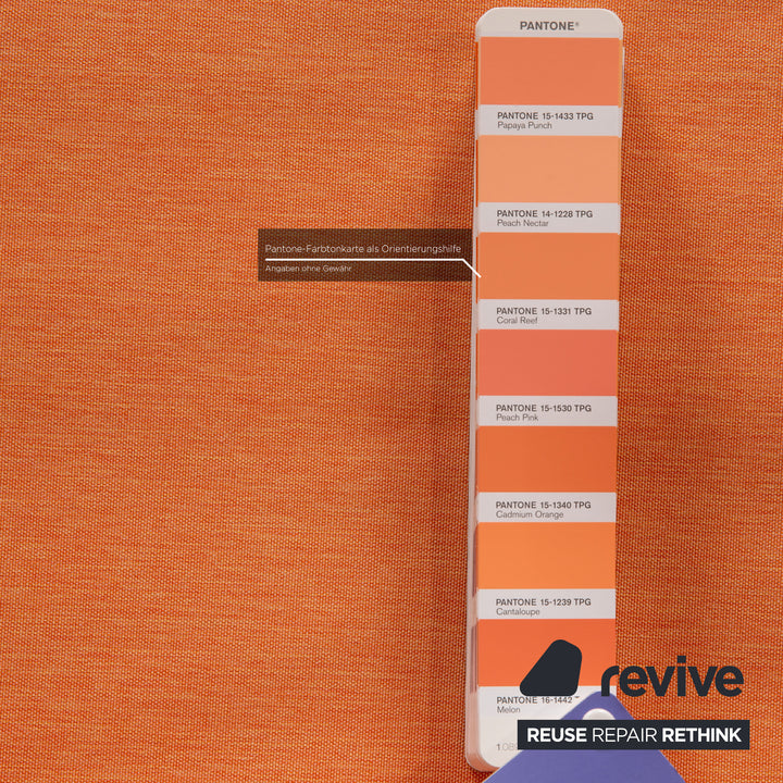Ligne roset Canapé 3 places en tissu Multy orange, fonction sommeil, accoudoir, housse neuve