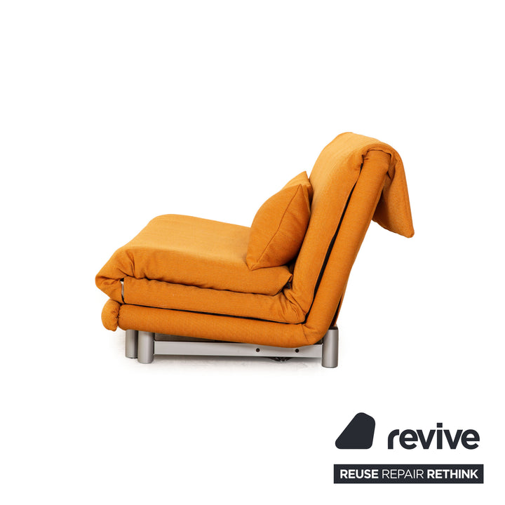 ligne roset Multy Stoff Dreisitzer Orange Sofa Couch Schlaffunktion Neubezug