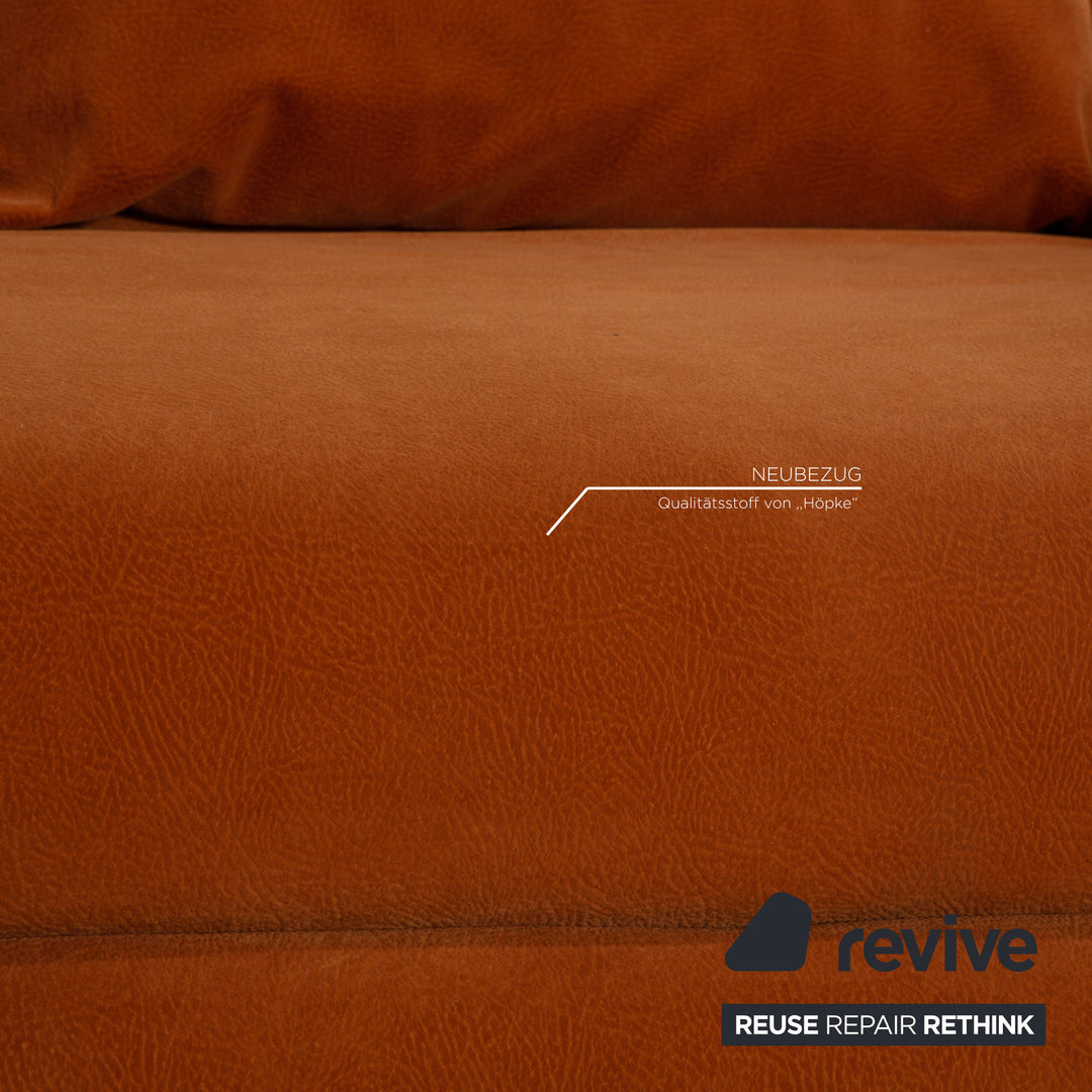 Ligne roset Canapé 3 places en tissu Multy orange, housse neuve