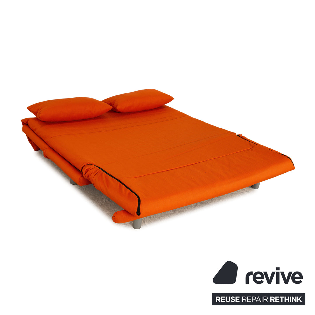 ligne roset Multy stof trepersoners orange sofa sovesofa ombetrukket