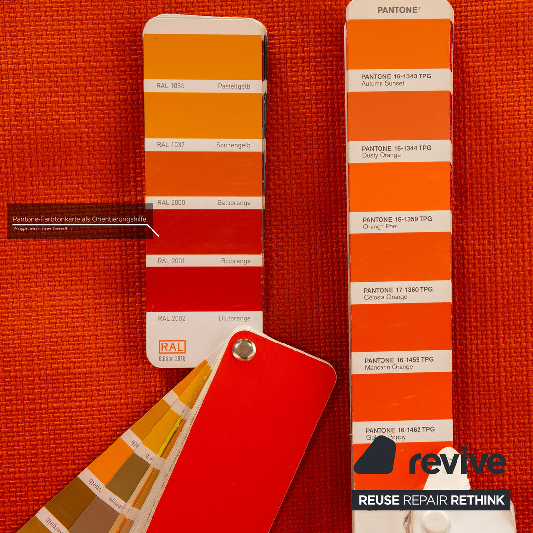 ligne roset Multy stof trepersoners orange sofa sovesofa ombetrukket