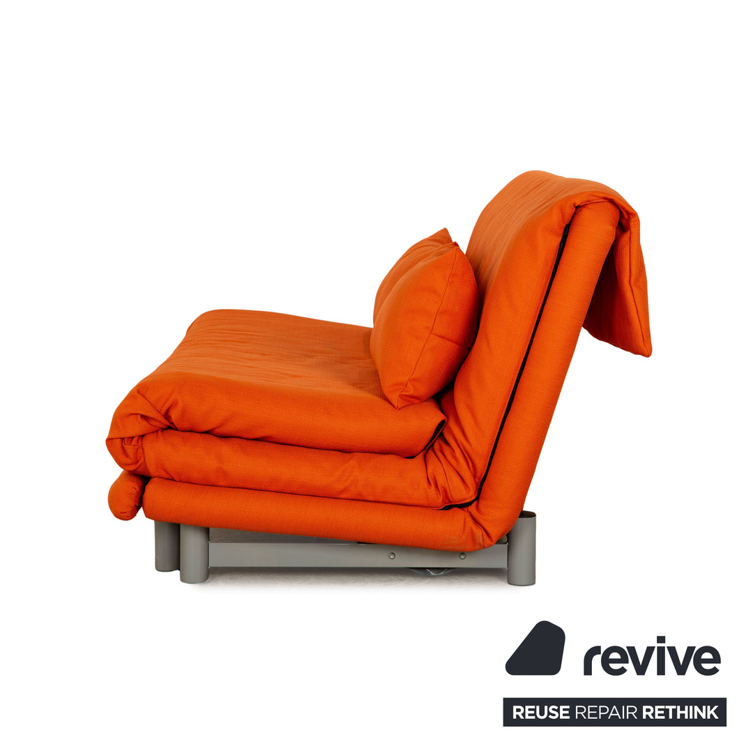 ligne roset Multy stof trepersoners orange sofa sovesofa ombetrukket