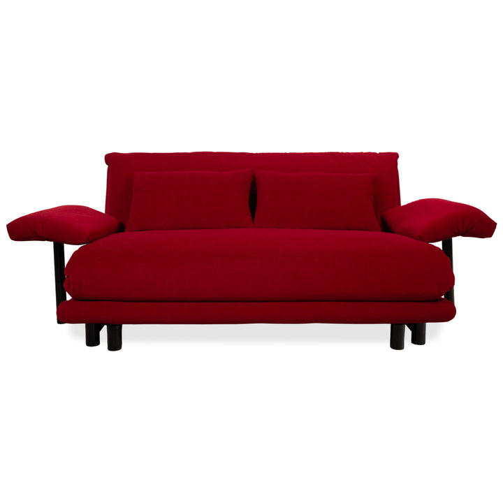 Ligne Roset Multy Stoff Dreisitzer Rot inkl. Armlehne Schlaffunktion Neubezug MALOU 138