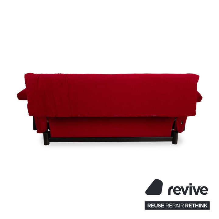 Ligne Roset Multy Stoff Dreisitzer Rot inkl. Armlehne Schlaffunktion Neubezug MALOU 138