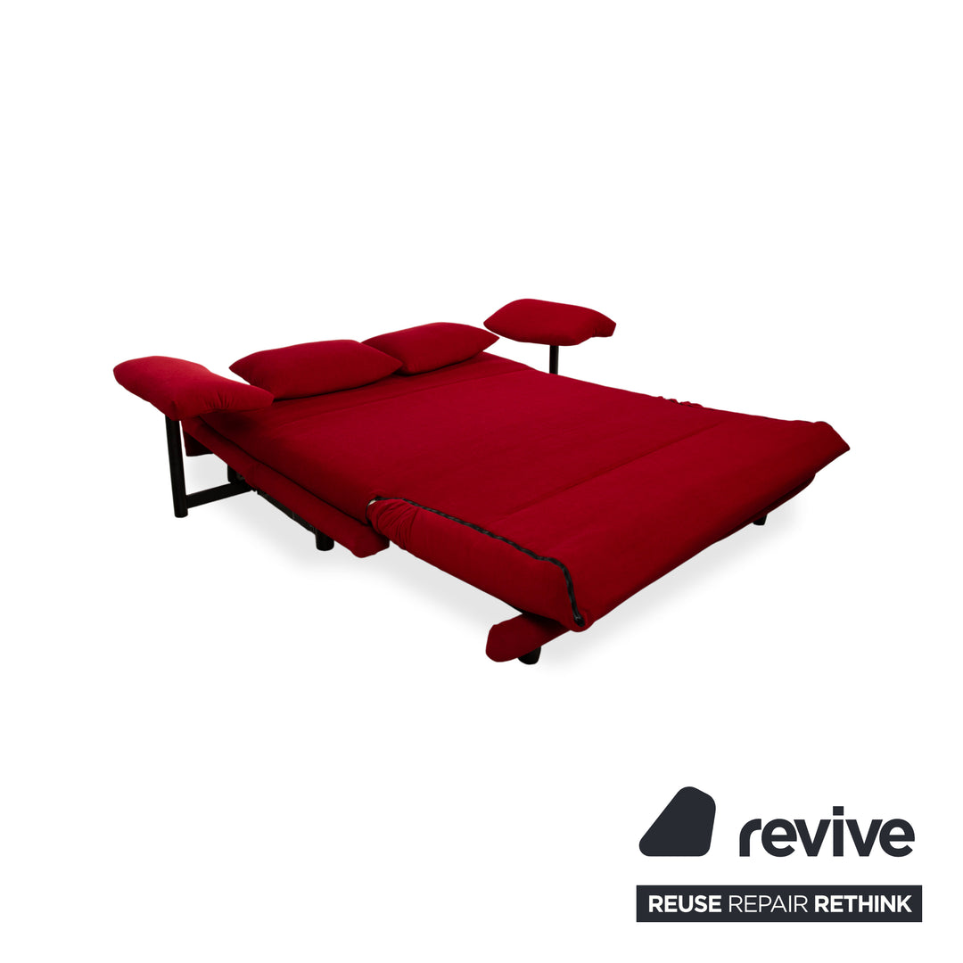 Ligne Roset Multy Stoff Dreisitzer Rot inkl. Armlehne Schlaffunktion Neubezug MALOU 138