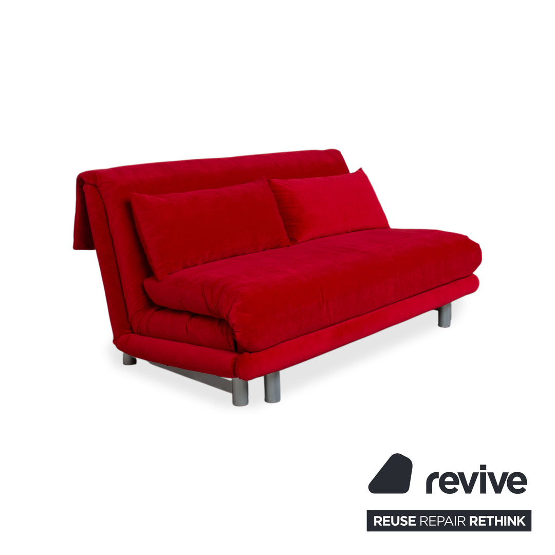 Ligne Roset Multy Stoff Dreisitzer Rot manuelle Funktion Schlaffunktion Neubezug  MELIA FR 850