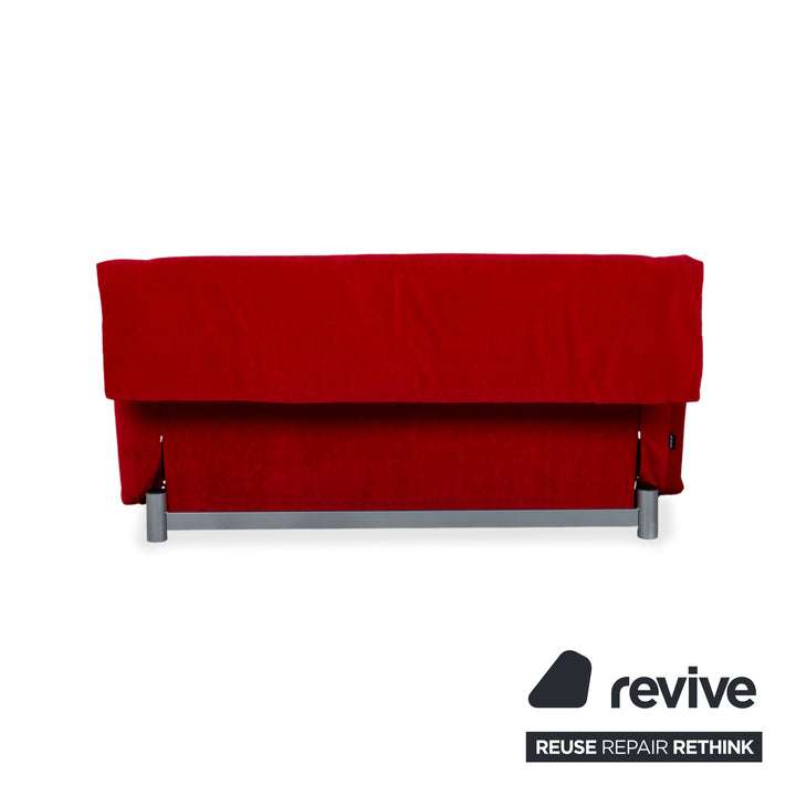 Ligne Roset Multy Stoff Dreisitzer Rot manuelle Funktion Schlaffunktion Neubezug  MELIA FR 850