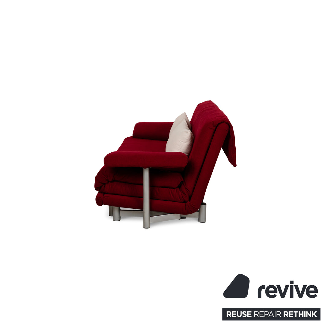 Ligne Roset Multy Stoff Dreisitzer Rot manuelle Funktion Schlafsofa