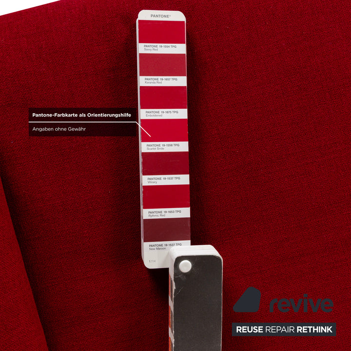 Ligne Roset Multy Fabric Three Seater Red Manual Function Sofa Bed