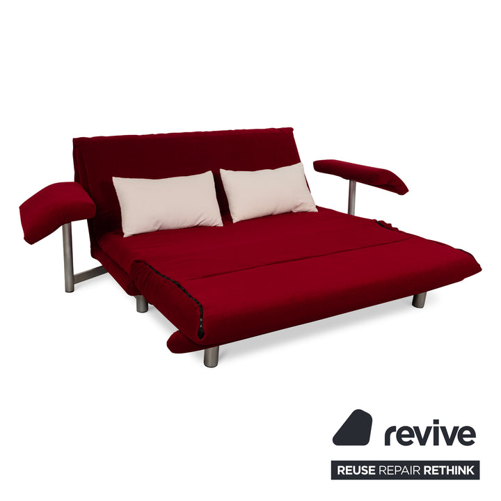 Ligne Roset Multy Stoff Dreisitzer Rot manuelle Funktion Schlafsofa