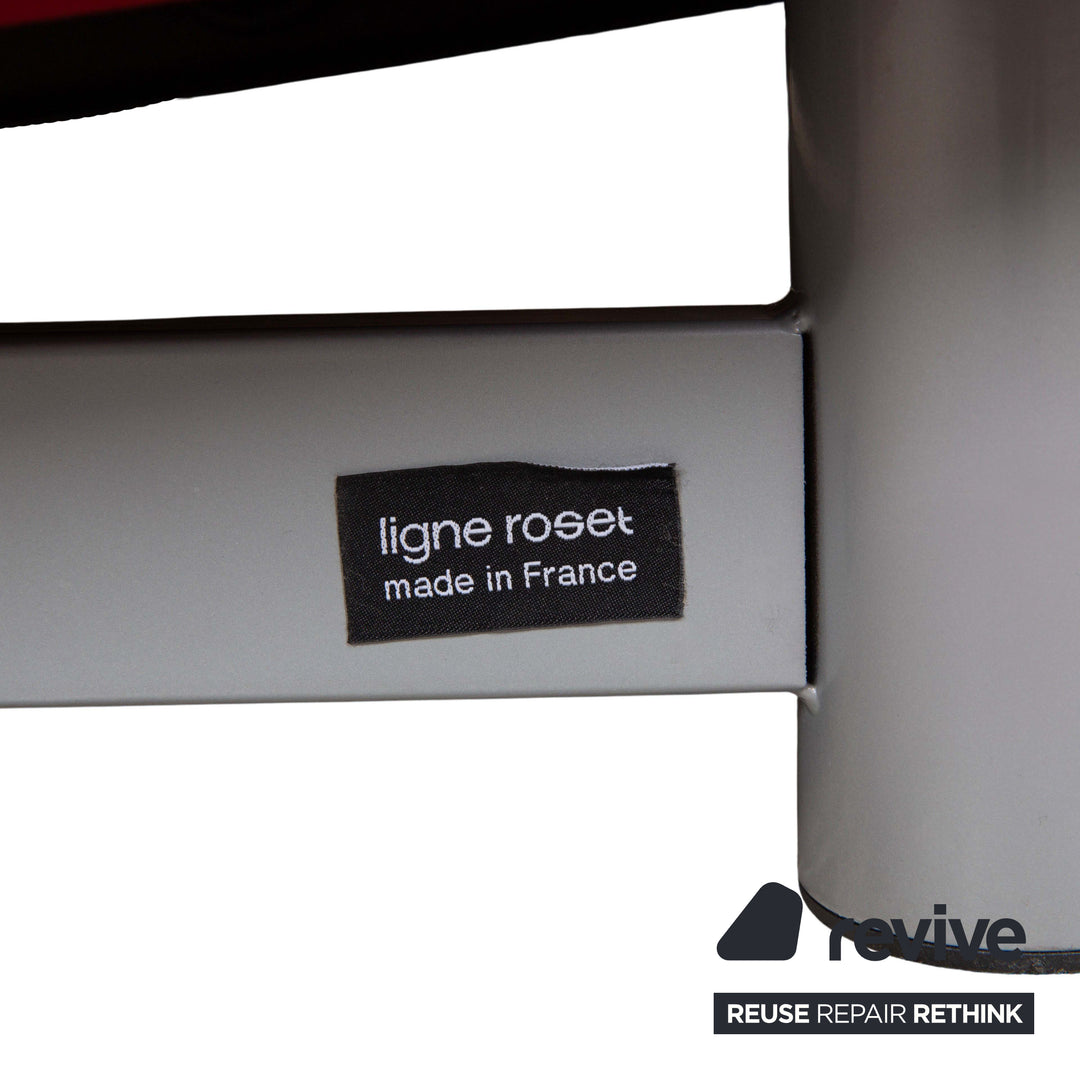 Ligne Roset Multy stoffen driezitsbank rood handmatige functie slaapbank bank