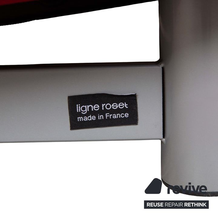 Ligne Roset Multy stoffen driezitsbank rood handmatige functie slaapbank bank