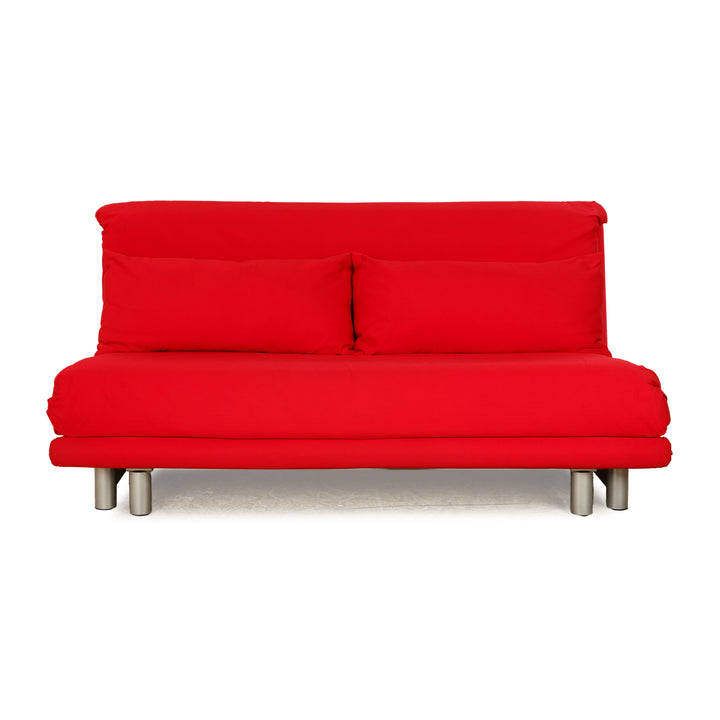 Ligne roset Canapé lit 3 places en tissu Multy rouge à fonction manuelle