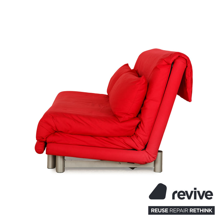 Ligne roset Canapé lit 3 places en tissu Multy rouge à fonction manuelle