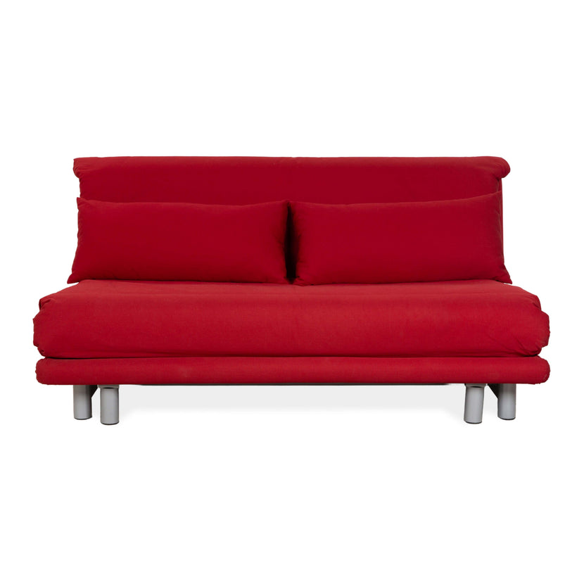 Ligne Roset Multy Fabric Three Seater Red Manual Function Sofa Bed Couch