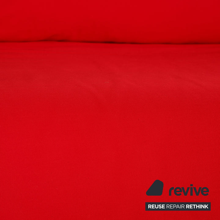 Ligne roset Canapé lit 3 places en tissu Multy rouge à fonction manuelle