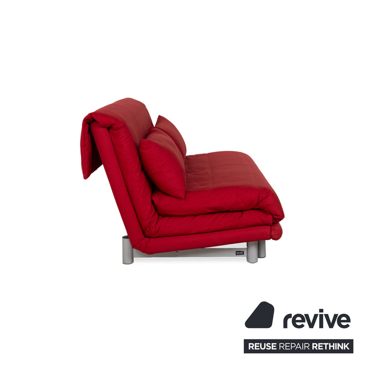 Ligne Roset Multy stoffen driezitsbank rood handmatige functie slaapbank bank