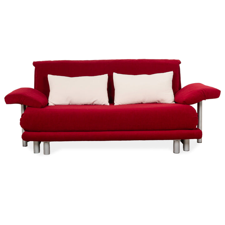 Ligne Roset Multy Fabric Three Seater Red Manual Function Sofa Bed