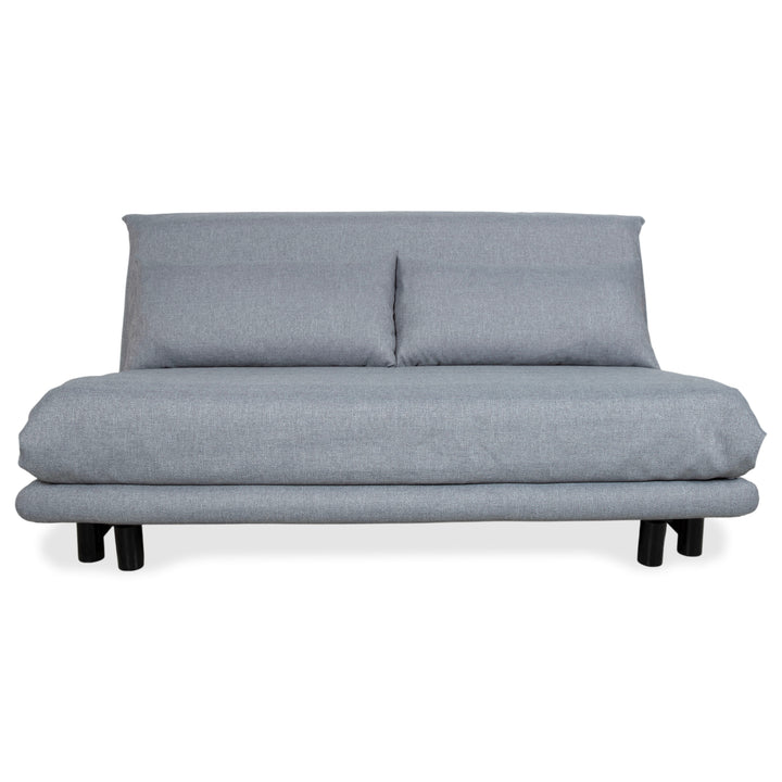 Ligne Roset Multy Stoff Dreisitzer Grau Schwarz manuelle Funktion Sofa Couch Schlafsofa Neubezug