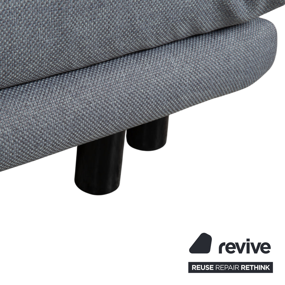 Ligne Roset Multy Stoff Dreisitzer Grau Schwarz manuelle Funktion Sofa Couch Schlafsofa Neubezug