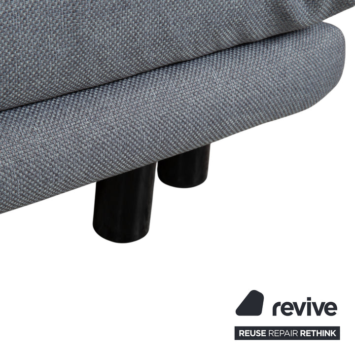 Ligne Roset Multy Stoff Dreisitzer Grau Schwarz manuelle Funktion Sofa Couch Schlafsofa Neubezug