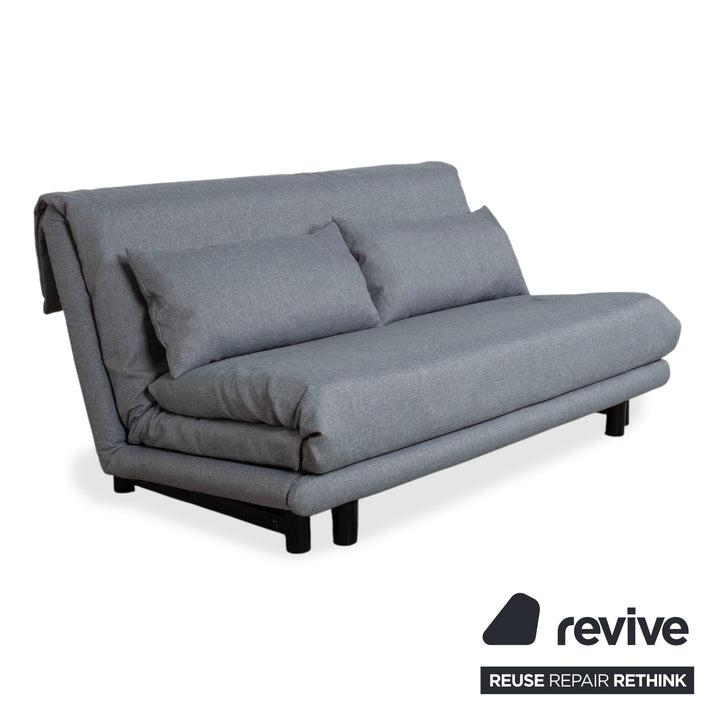 Ligne Roset Multy Stoff Dreisitzer Grau Schwarz manuelle Funktion Sofa Couch Schlafsofa Neubezug