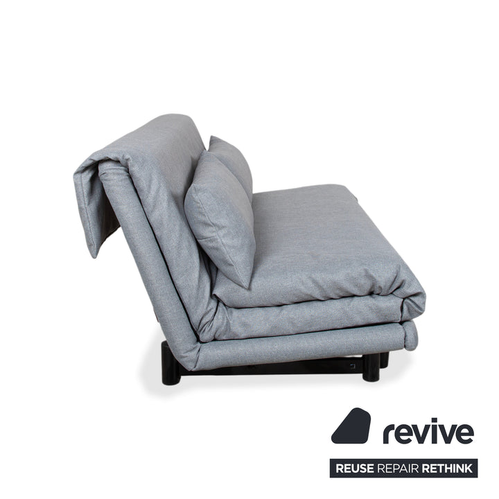 Ligne Roset Multy Stoff Dreisitzer Grau Schwarz manuelle Funktion Sofa Couch Schlafsofa Neubezug