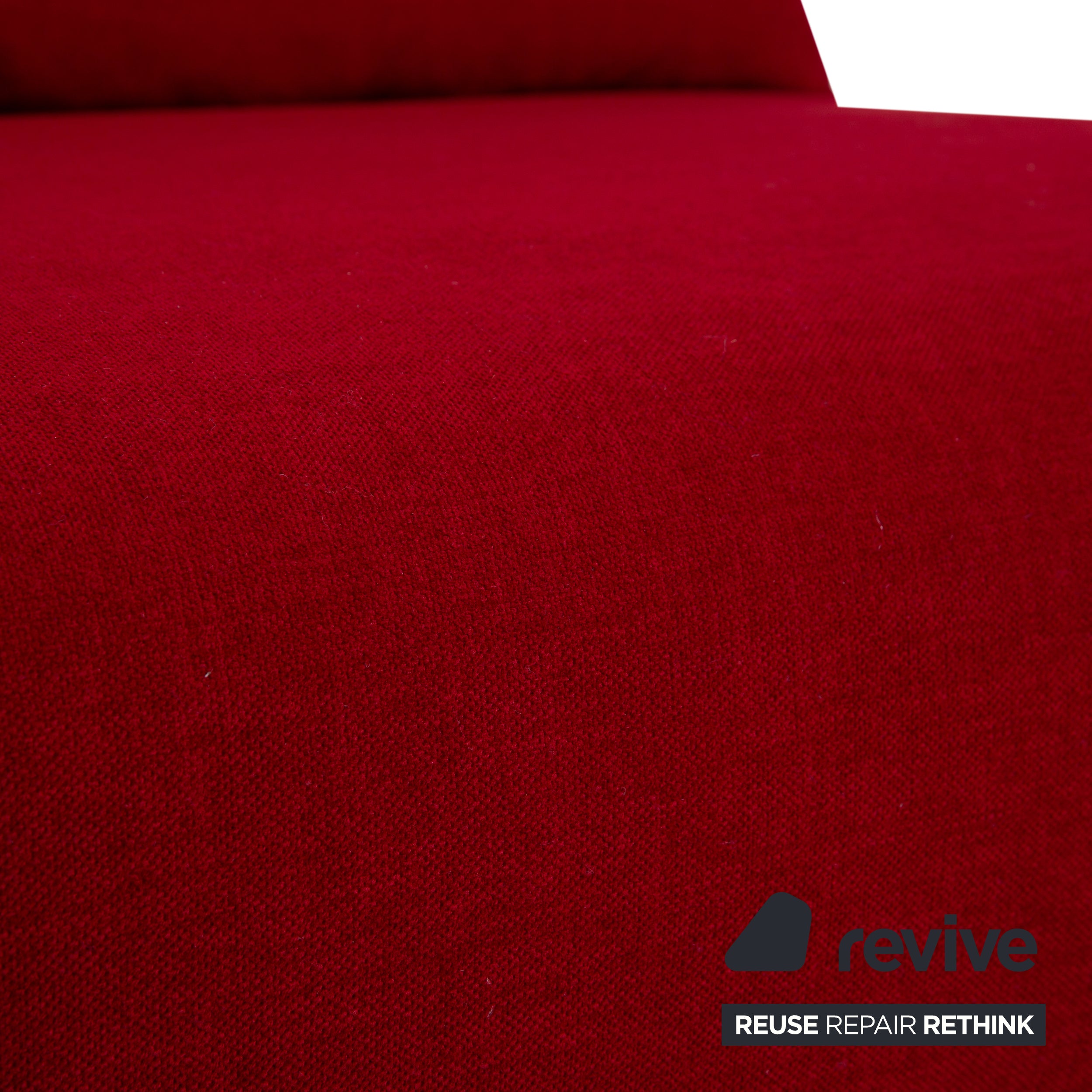 Ligne Roset Multy Dreisitzer Stoff Rot Silber manuelle Schlaffunktion Schlafsofa Couch Neubezug