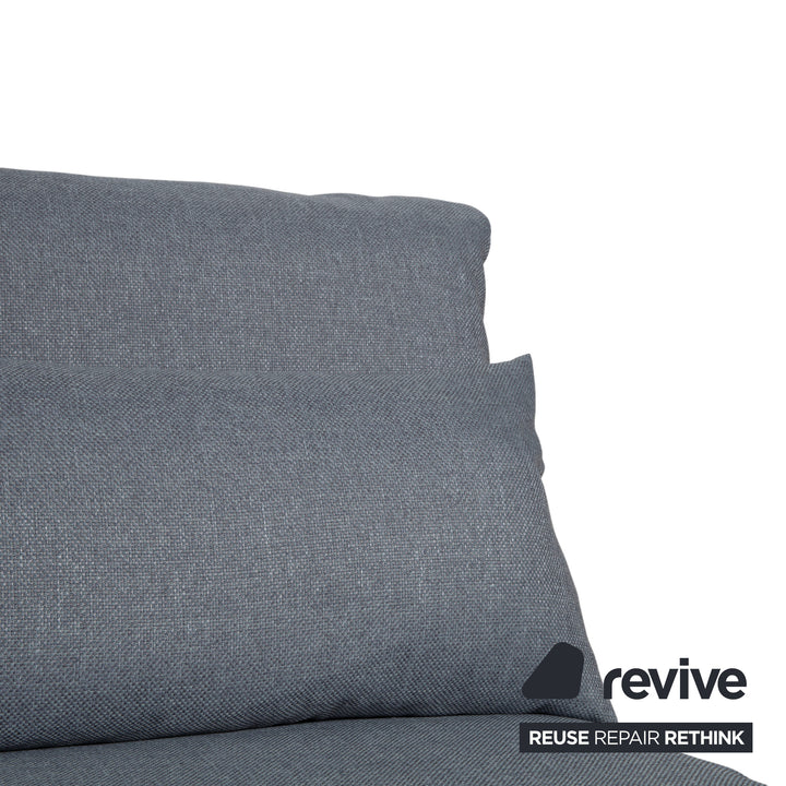 Ligne Roset Multy Stoff Dreisitzer Grau Schwarz manuelle Funktion Sofa Couch Schlafsofa Neubezug