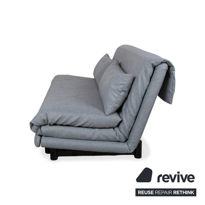 Ligne Roset Multy Stoff Dreisitzer Grau Schwarz manuelle Funktion Sofa Couch Schlafsofa Neubezug