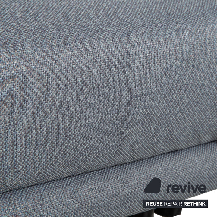 Ligne Roset Multy Stoff Dreisitzer Grau Schwarz manuelle Funktion Sofa Couch Schlafsofa Neubezug