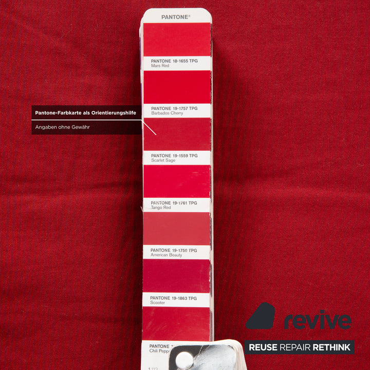 Ligne Roset Multy Stoff Dreisitzer Rot manuelle Schlaffunktion Sofa Couch